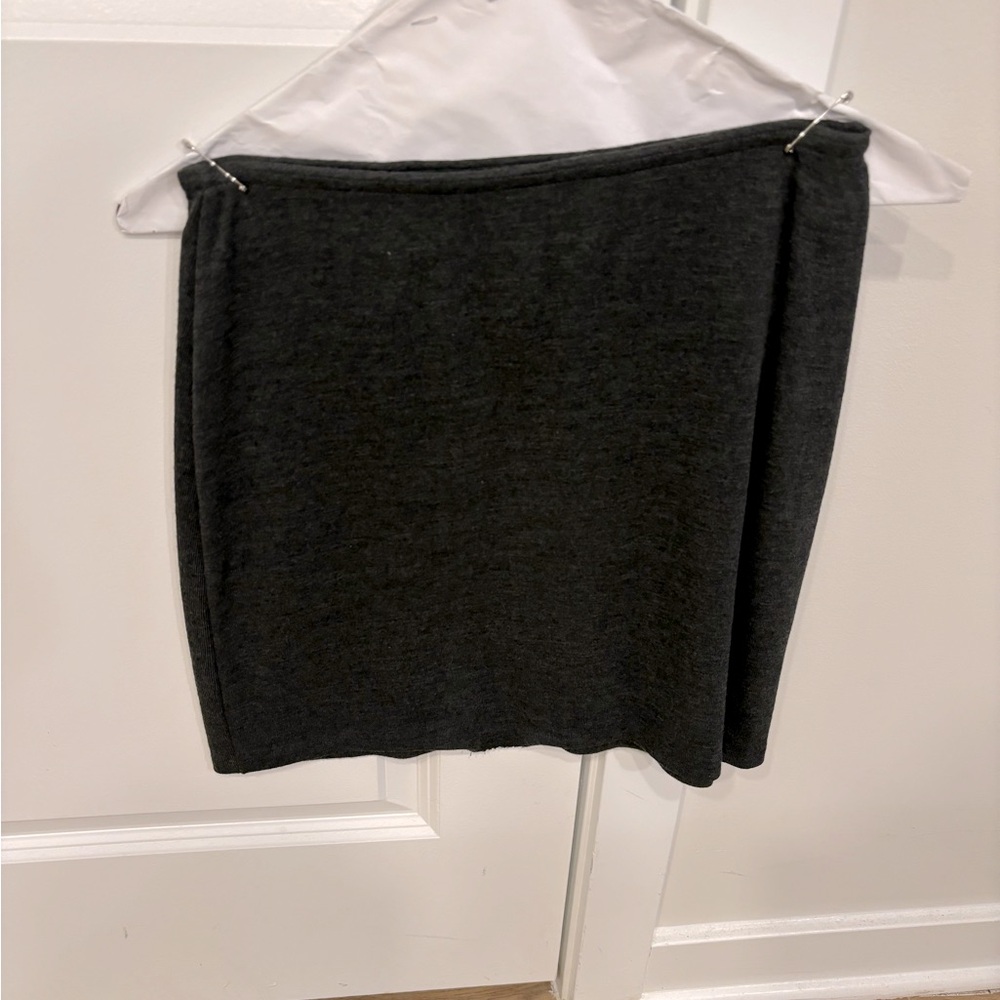 Gap knit mini skirt- dark gray S